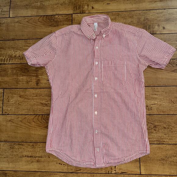American Apparel Short Sleeved Peppermint Stripped Shirt XS 19x25 - Picture 1 of 5
